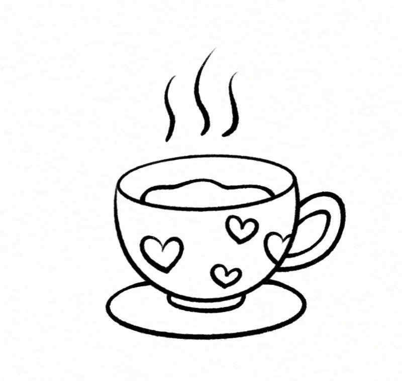 How to draw a coffee cup step by step 4