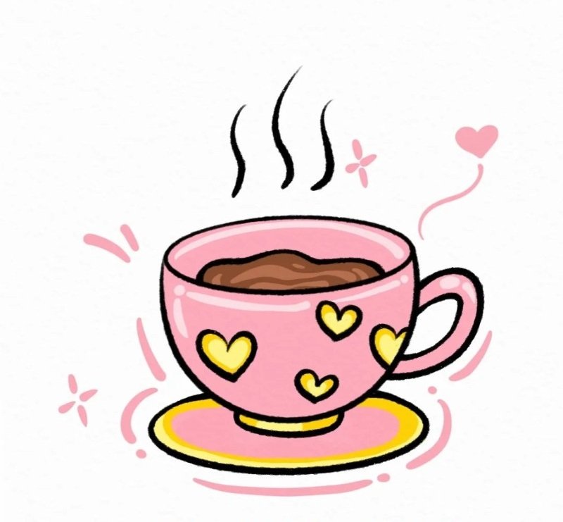 How to draw a coffee cup step by step