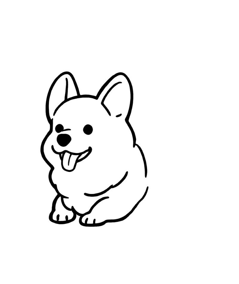 How to draw a corgi easy 4
