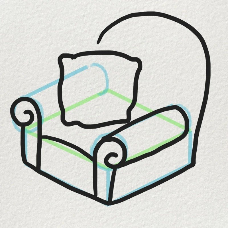 How to draw a couch easy step by ste 7
