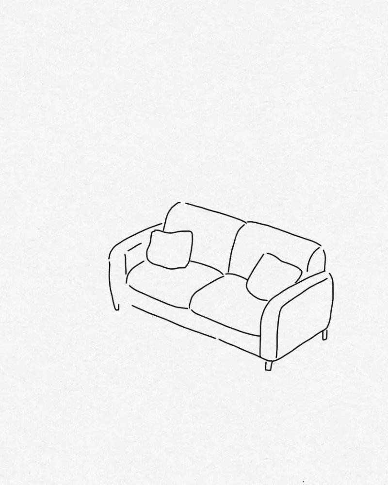 How to draw a couch step by step 2