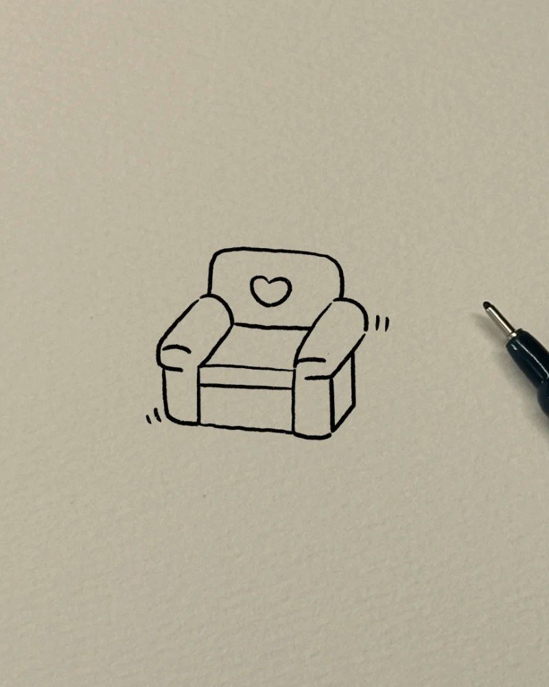 How to draw a couch