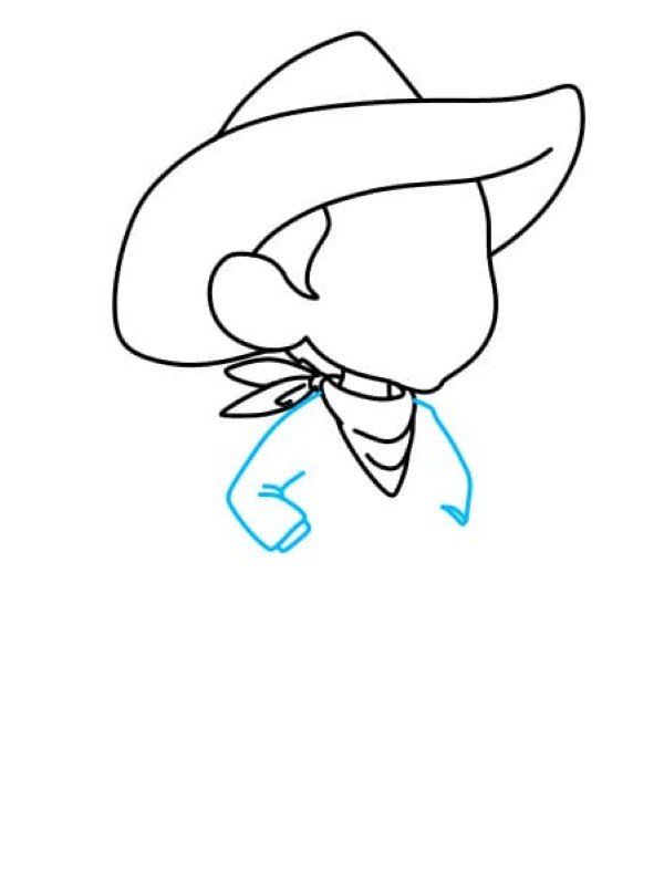 How to draw a cowboy 5