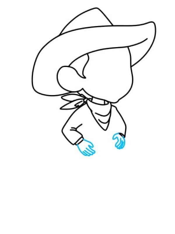 How to draw a cowboy 6