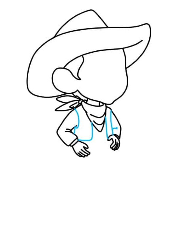 How to draw a cowboy 7