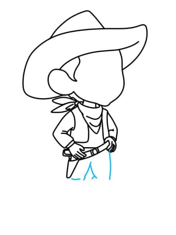 How to draw a cowboy 9