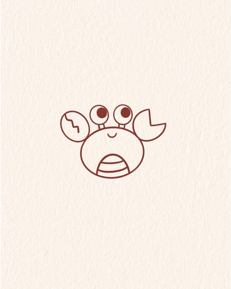 How to draw a crab cute 4