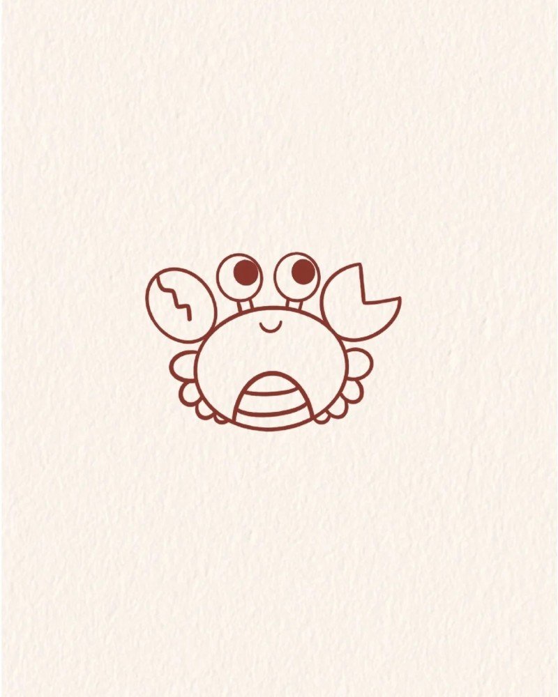 How to draw a crab cute 5