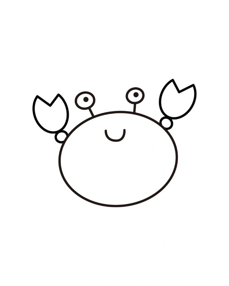How to draw a crab easily 3