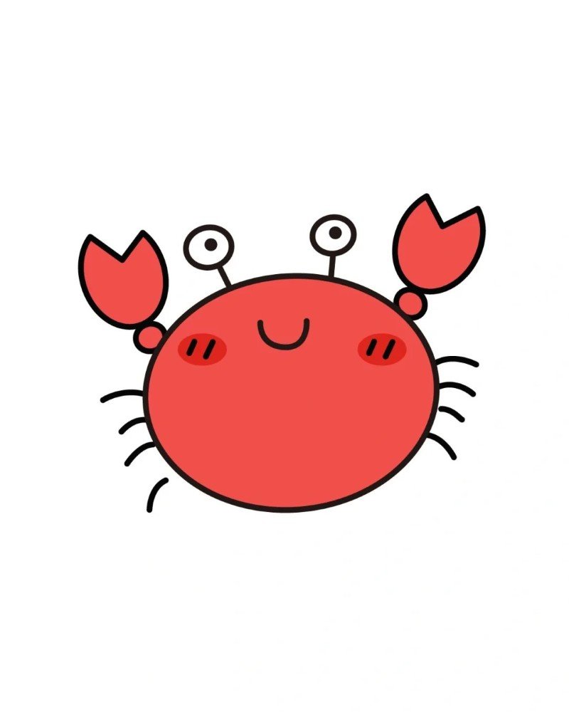 How to draw a crab easily