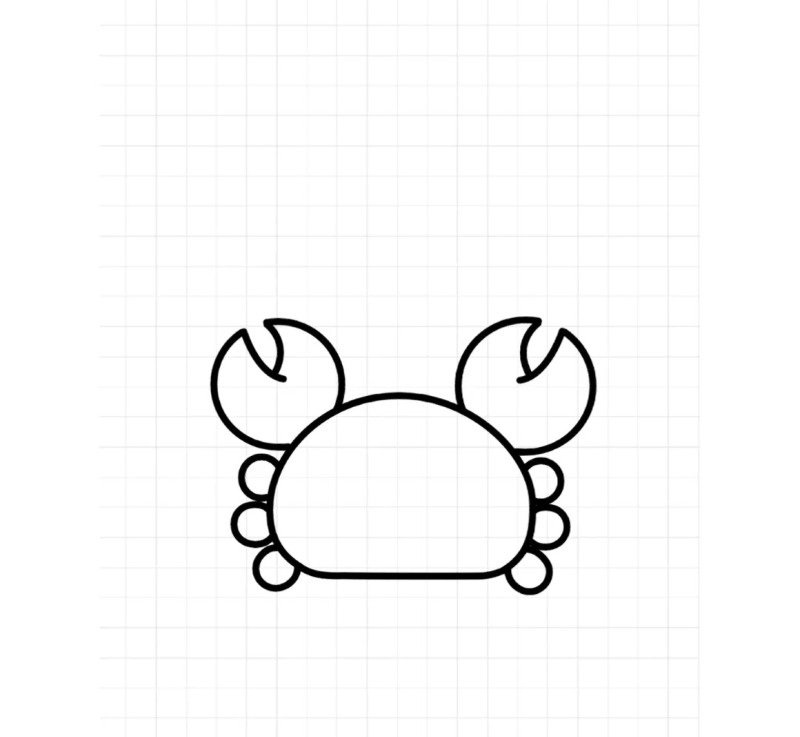 How to draw a crab easy 3