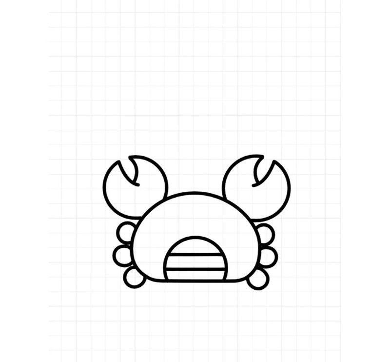 How to draw a crab easy 4