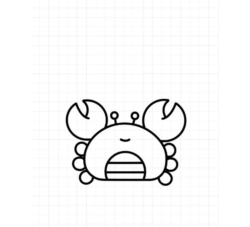 How to draw a crab easy 5