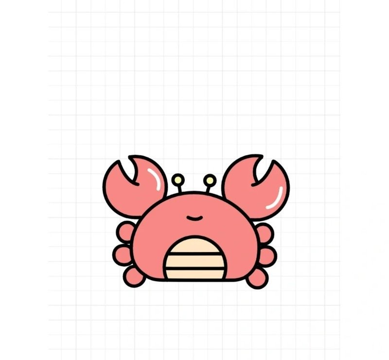 How to draw a crab easy