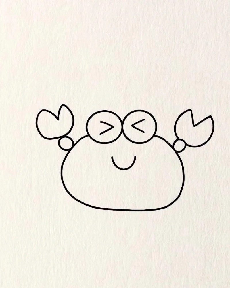 How to draw a crab step by step 3