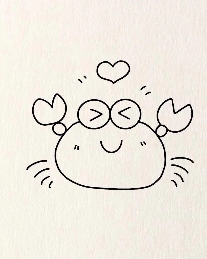 How to draw a crab step by step 4