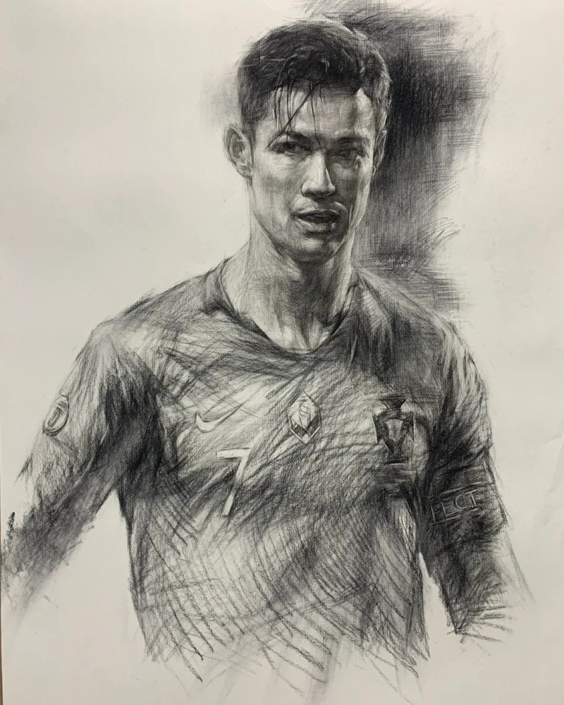 How to draw a cristiano Ronaldo