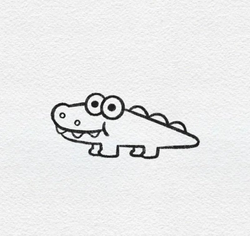 How to draw a crocodile easy 6