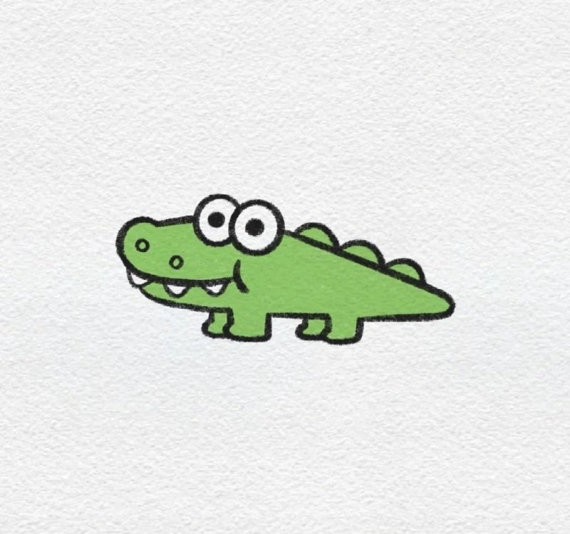 How to draw a crocodile easy 