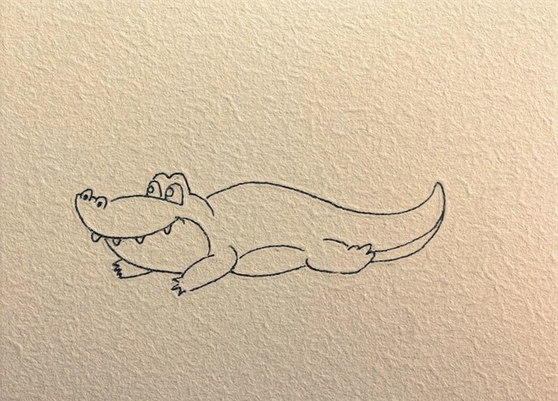 How to draw a crocodile for kids  4