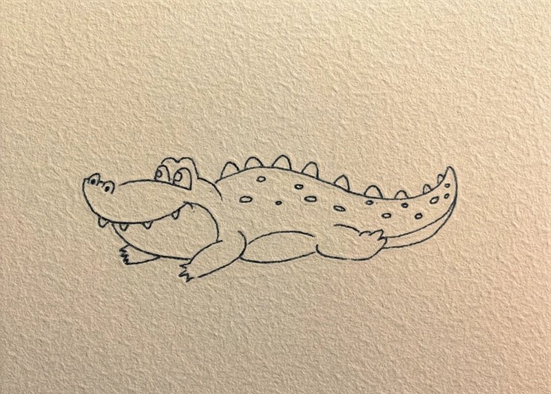 How to draw a crocodile for kids 5