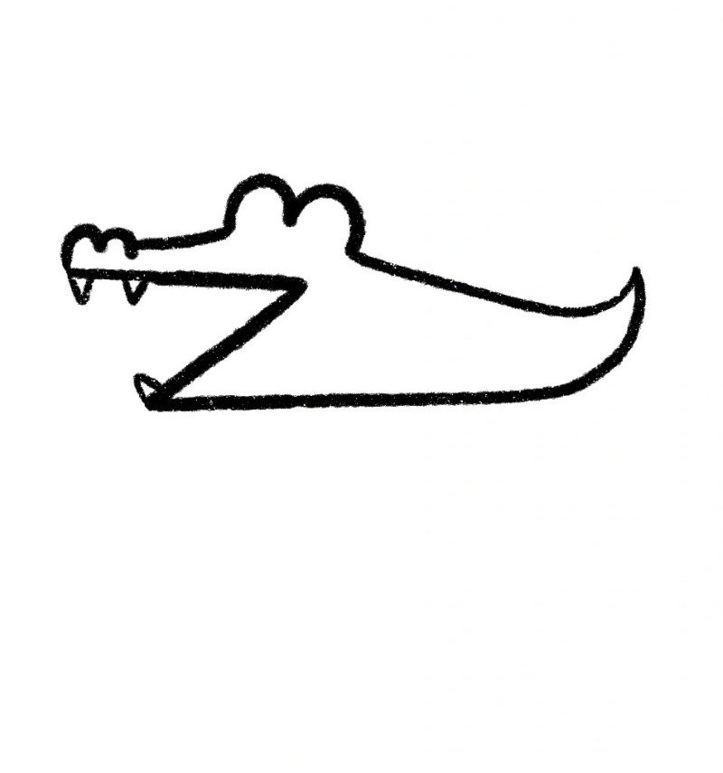 How to draw a crocodile step by step 3
