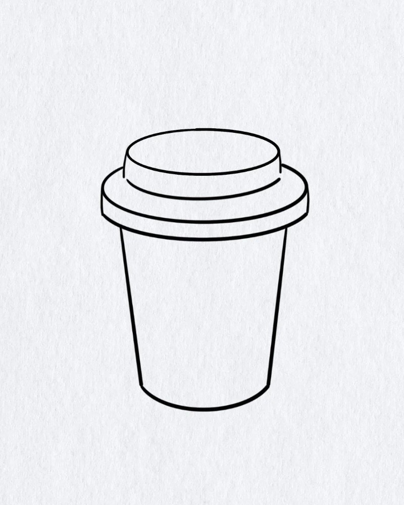 How to draw a cup of coffee 3