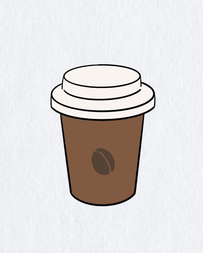 How to draw a cup of coffee