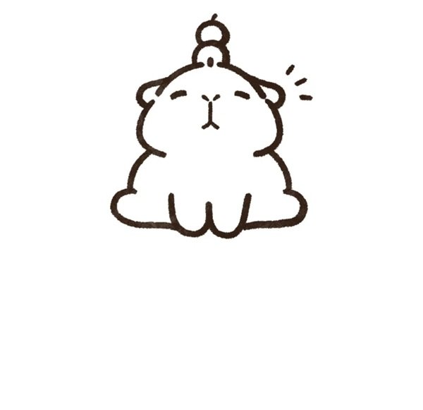 How to draw a cute capybara 4