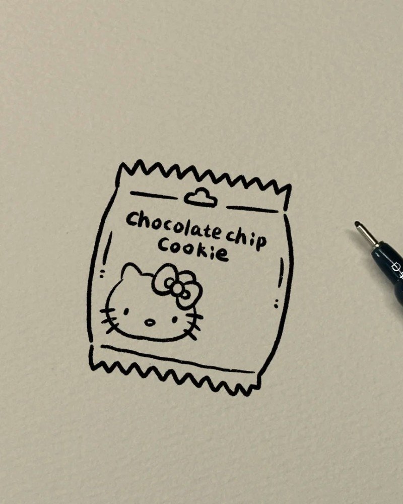 How to draw a cute cookie 4