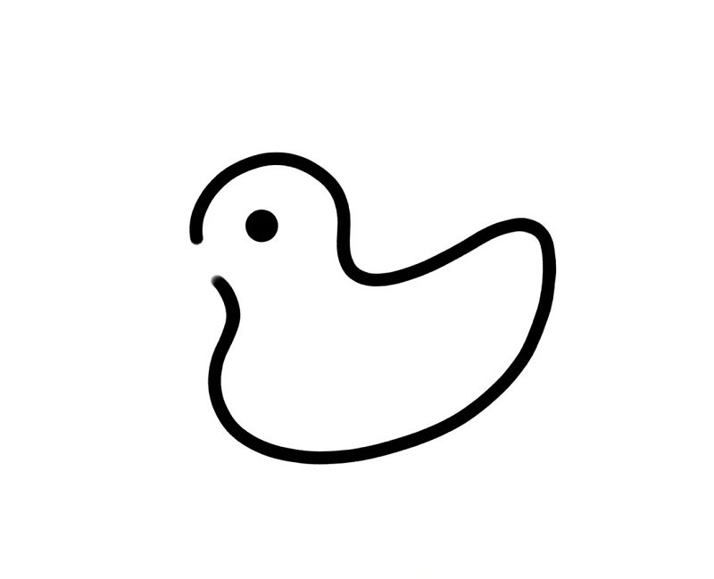 How to draw a cute duck easy step by step 3