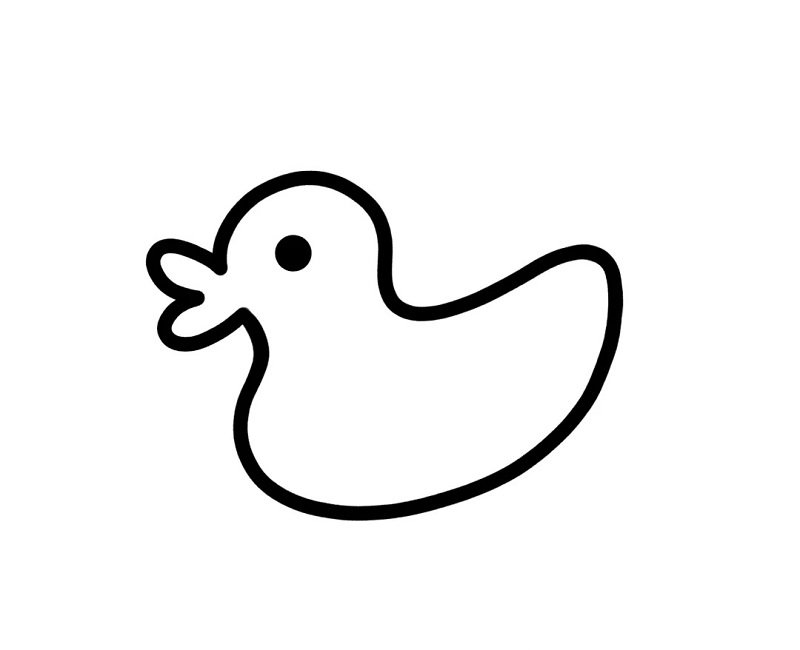 How to draw a cute duck easy step by step 4