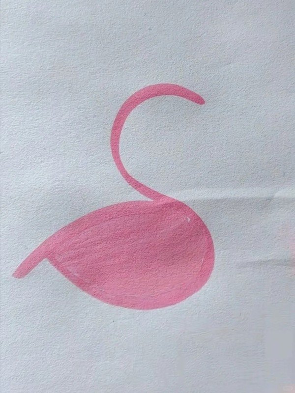 How to draw a cute flamingo 2