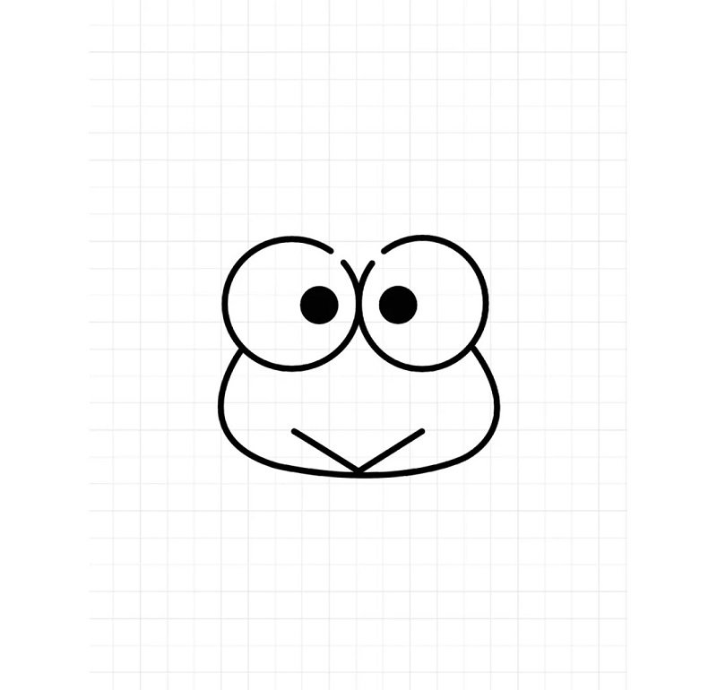 How to draw a cute frog 2