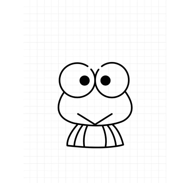 How to draw a cute frog 3