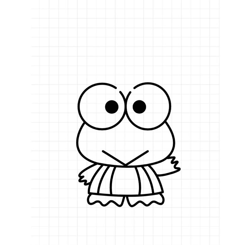 How to draw a cute frog 4
