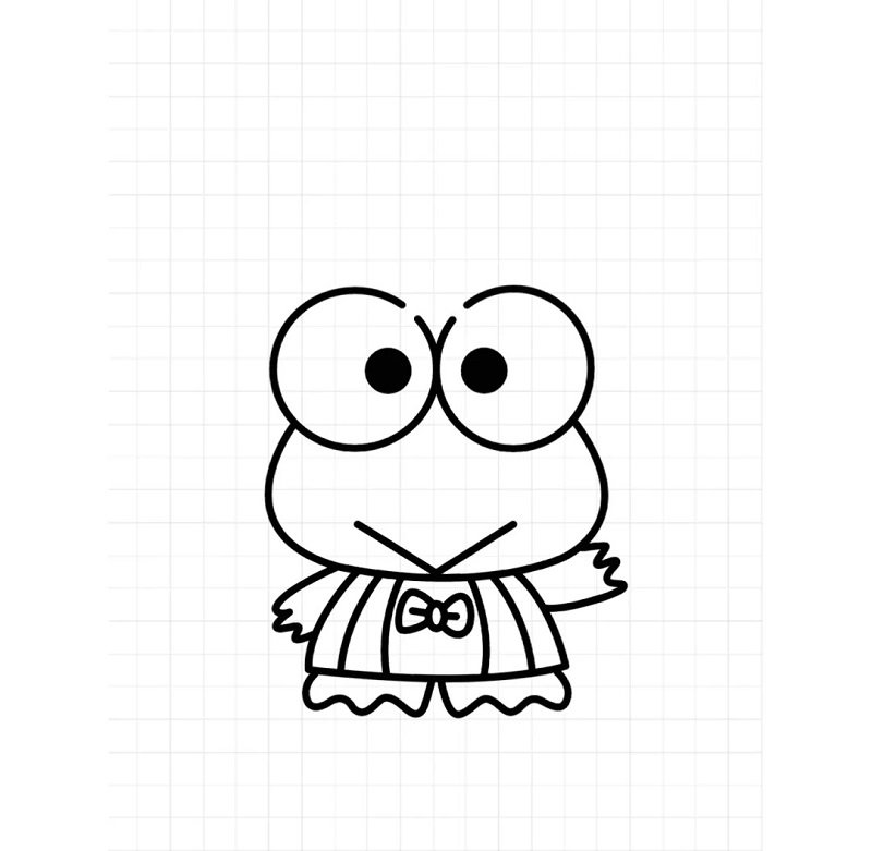 How to draw a cute frog 5