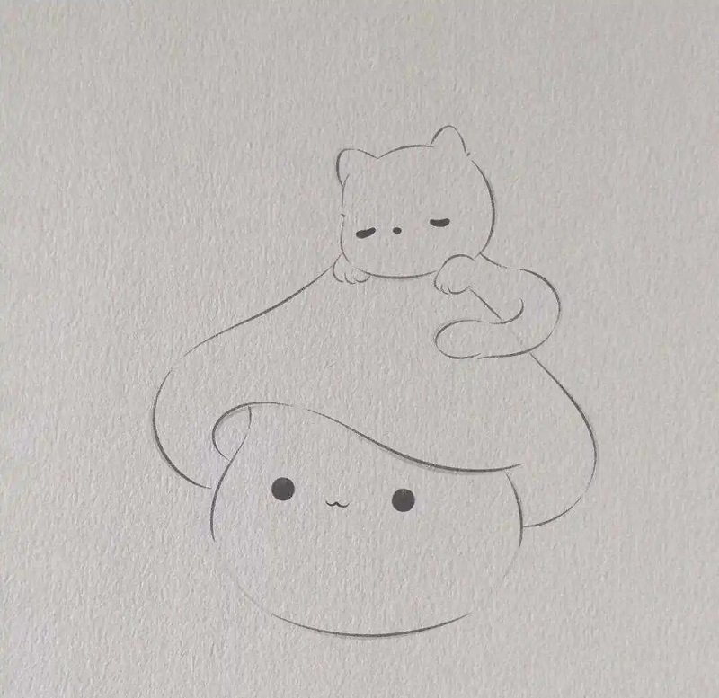 How to draw a cute mushroom 4