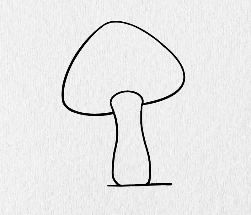 How to draw a mushroom easy 1
