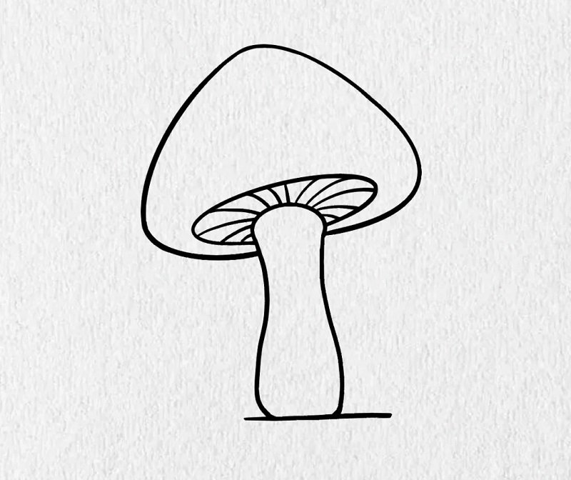 How to draw a mushroom easy 2