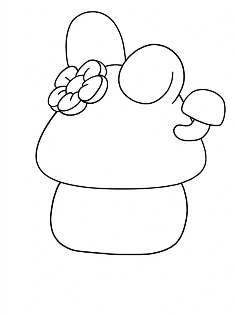 How to draw a cute mushroom house