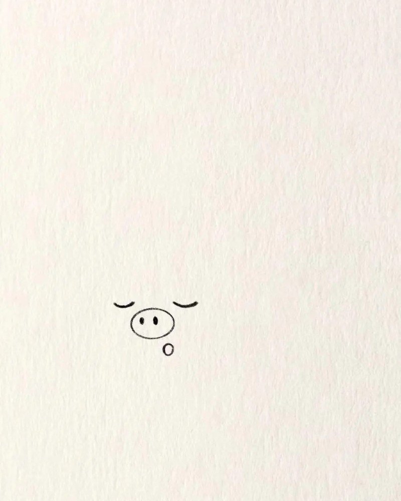 How to draw a cute pig 1