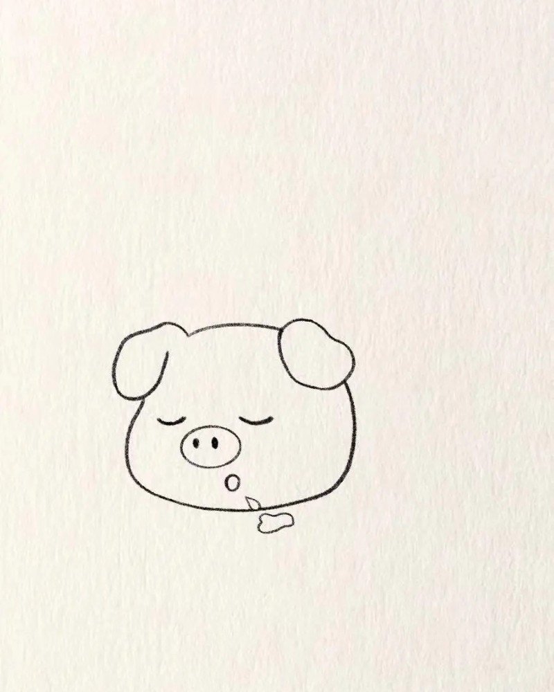 How to draw a cute pig 3