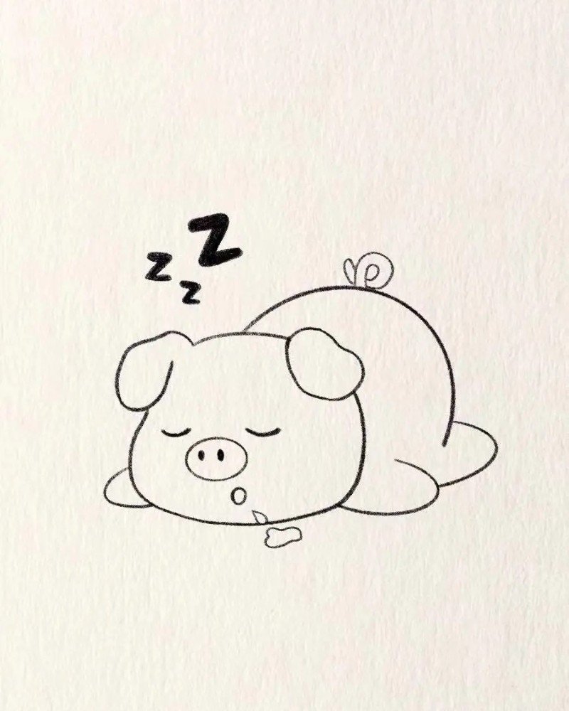 How to draw a cute pig 6