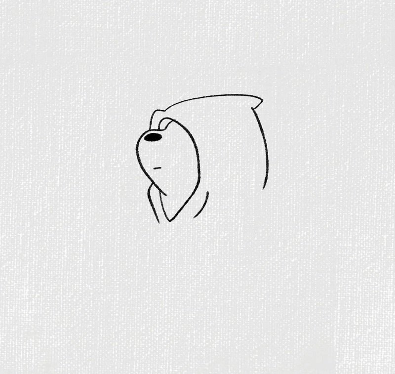 How to draw a cute polar bear 2