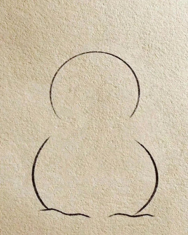 How to draw a cute snowman 1