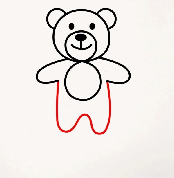 How to draw a cute teddy bear easy 7
