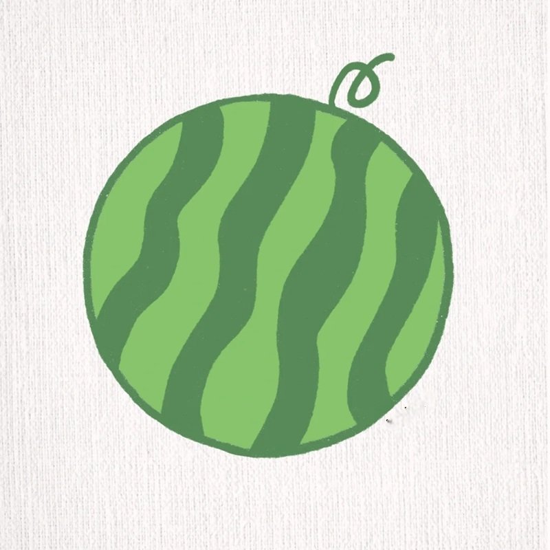 How to draw a cute watermelon 3