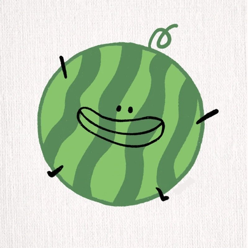 How to draw a cute watermelon 4