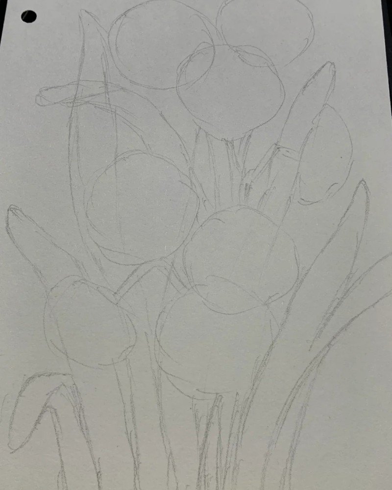 How to draw a daffodil flower easy 1